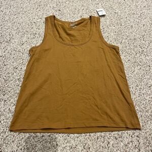 NWT J Crew Broken In Jersey Scoop Neck Tank Top Women's Sz XS Honey Maple Casual